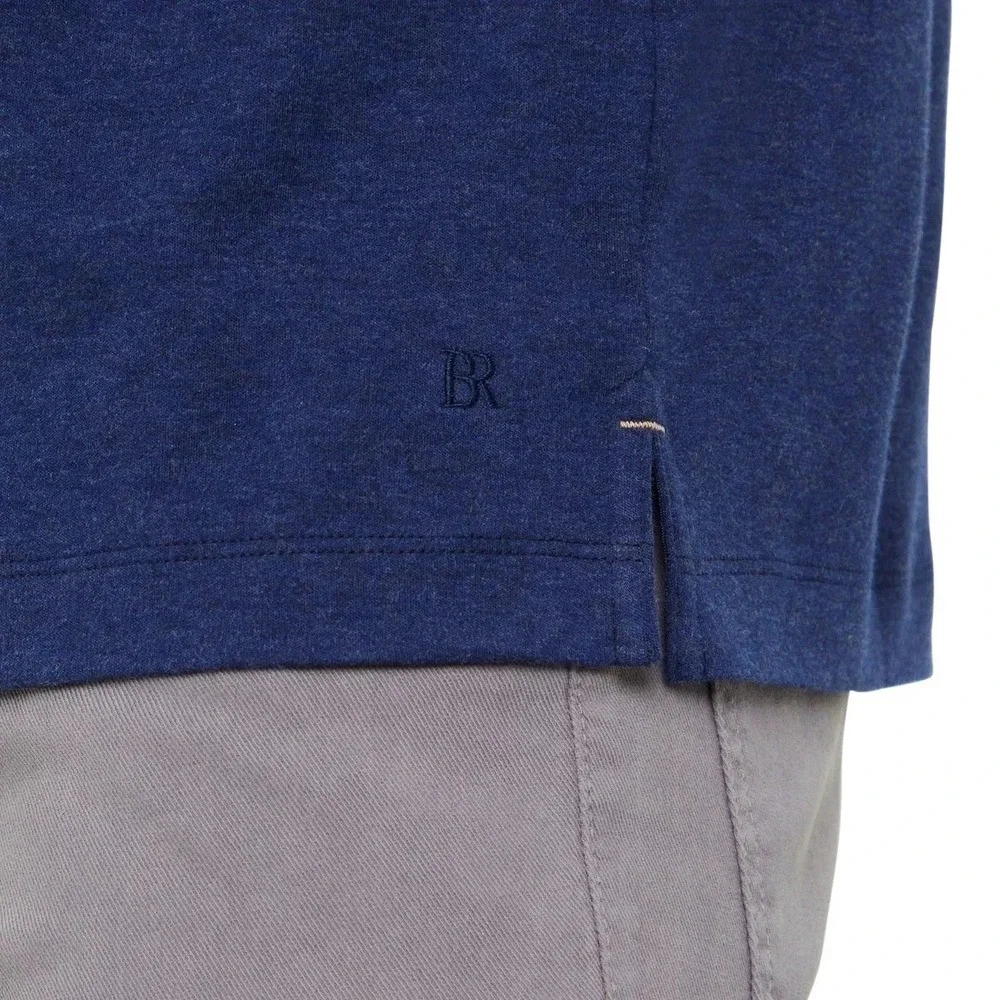 Banana Republic Mens Luxe Touch Tee Navy Blue Crew Neck T-Shirt Size Medium New